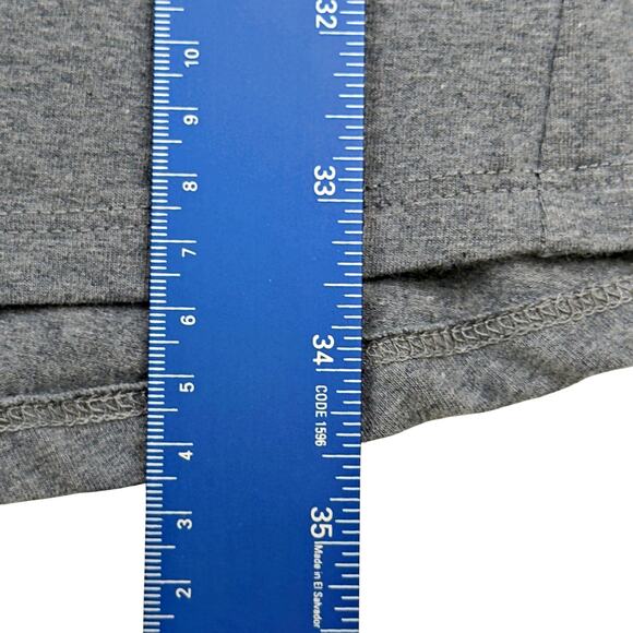 Eileen Fisher Organic Cotton Jersey Lantern Dress in Moon Heather Grey LARGE - Picture 8 of 8